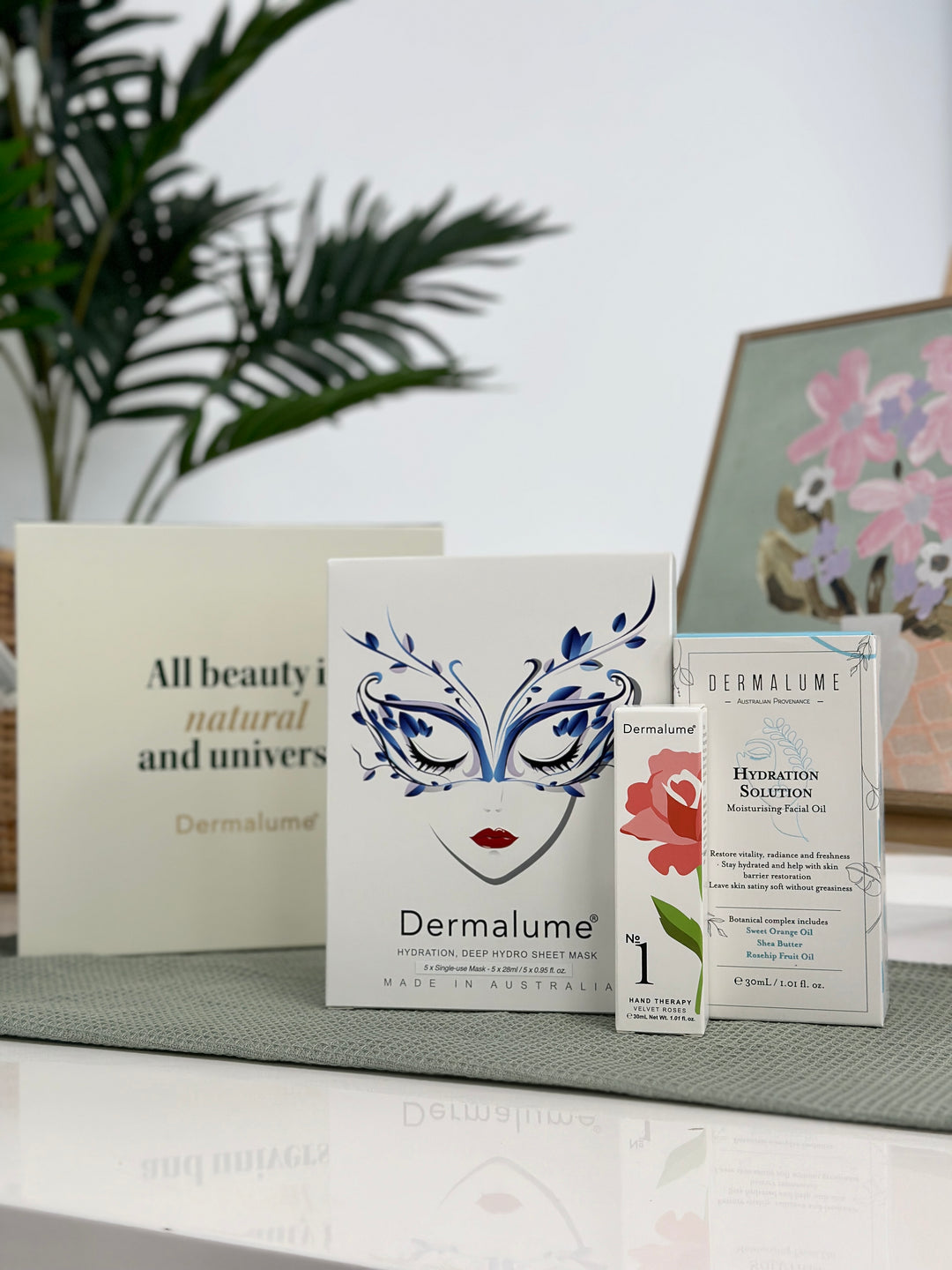 Midnight Bloom - Romance Trio with Facial Oil, Hydration Masks & Hand Cream