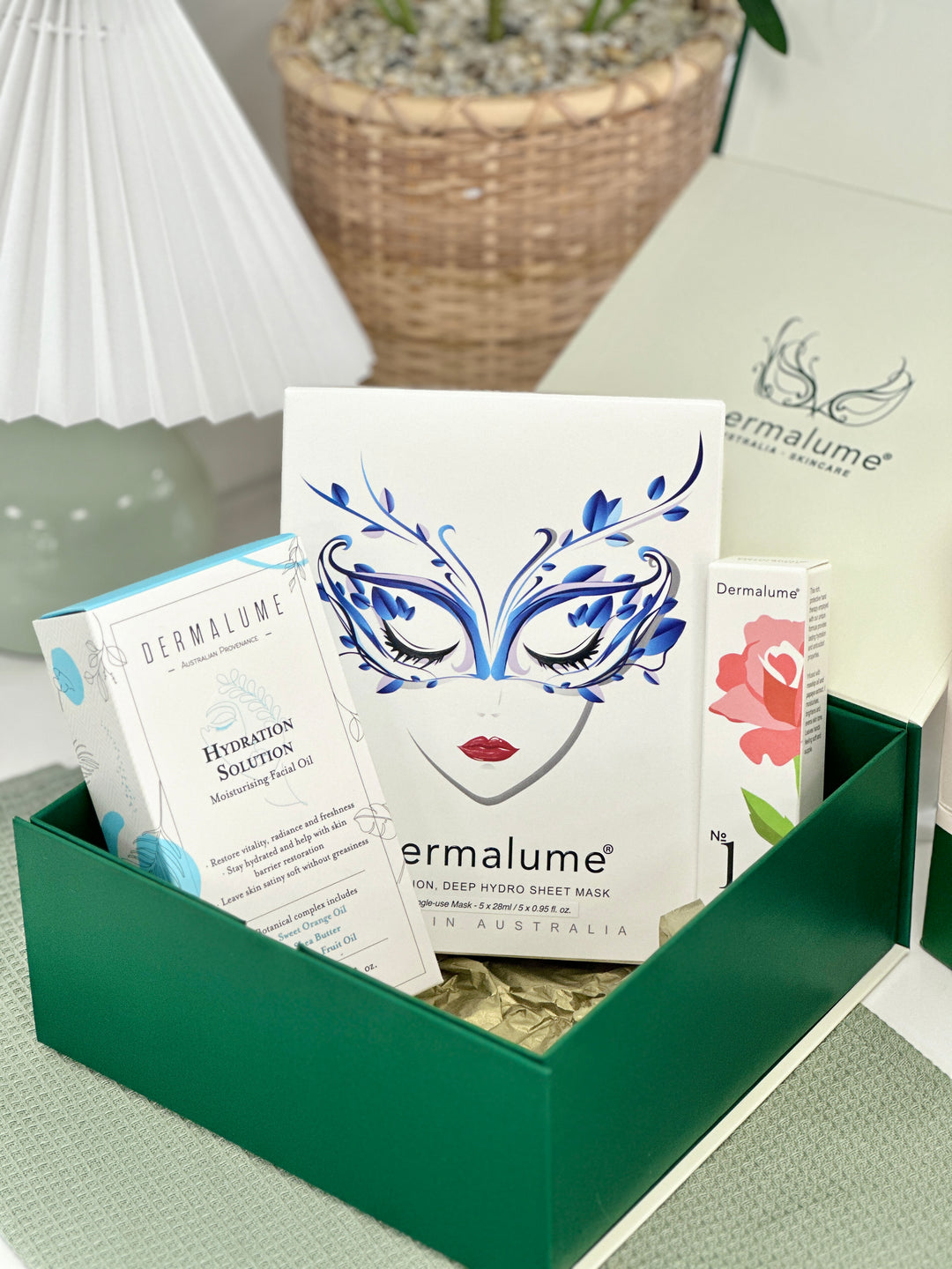 Midnight Bloom - Romance Trio with Facial Oil, Hydration Masks & Hand Cream